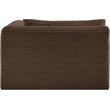 Meridian Furniture Shaggy Brown Corduroy Performance Fabric Chaise