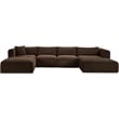 Meridian Furniture 5-Piece Brown Corduroy Performance Fabric Modular Sectional