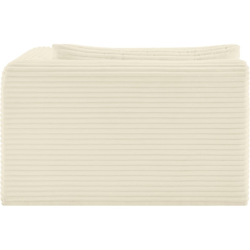 Meridian Furniture Shaggy Cream Corduroy Performance Fabric Chaise