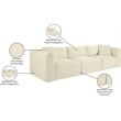 Meridian Furniture 3-Piece Cream Corduroy Performance Fabric Modular Sofa