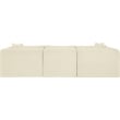 Meridian Furniture 3-Piece Cream Corduroy Performance Fabric Modular Sofa