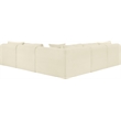 Meridian Furniture 5-Piece Cream Corduroy Performance Fabric Modular Sectional
