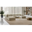 Meridian Furniture 5-Piece Cream Corduroy Performance Fabric Modular Sectional