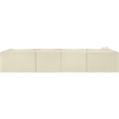 Meridian Furniture 5-Piece Cream Corduroy Performance Fabric Modular Sectional