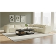 Meridian Furniture 6-Piece Cream Corduroy Performance Fabric Modular Sectional