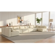 Meridian Furniture 8-Piece Cream Corduroy Performance Fabric Modular Sectional