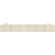 Meridian Furniture 8-Piece Cream Corduroy Performance Fabric Modular Sectional