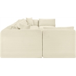 Meridian Furniture 8-Piece Cream Corduroy Performance Fabric Modular Sectional