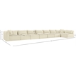 Meridian Furniture 8-Piece Cream Corduroy Performance Fabric Modular Sectional