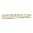 Meridian Furniture 8-Piece Cream Corduroy Performance Fabric Modular Sectional