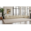 Meridian Furniture 8-Piece Cream Corduroy Performance Fabric Modular Sectional