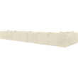 Meridian Furniture 8-Piece Cream Corduroy Performance Fabric Modular Sectional