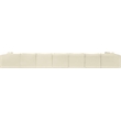 Meridian Furniture 8-Piece Cream Corduroy Performance Fabric Modular Sectional