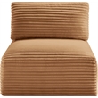Meridian Furniture Shaggy Saddle Corduroy Performance Fabric Armless Chair