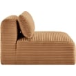 Meridian Furniture Shaggy Saddle Corduroy Performance Fabric Armless Chair