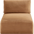 Meridian Furniture Shaggy Saddle Corduroy Performance Fabric Armless Chair