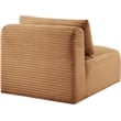 Meridian Furniture Shaggy Saddle Corduroy Performance Fabric Armless Chair