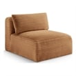 Meridian Furniture Shaggy Saddle Corduroy Performance Fabric Armless Chair