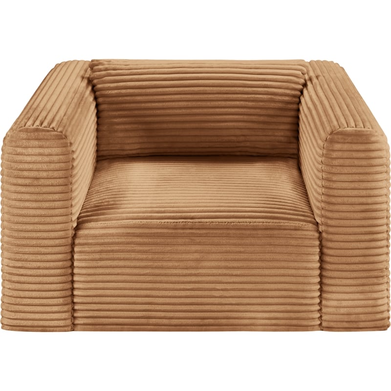 Meridian Furniture Shaggy Saddle Corduroy Performance Fabric Arm Chair