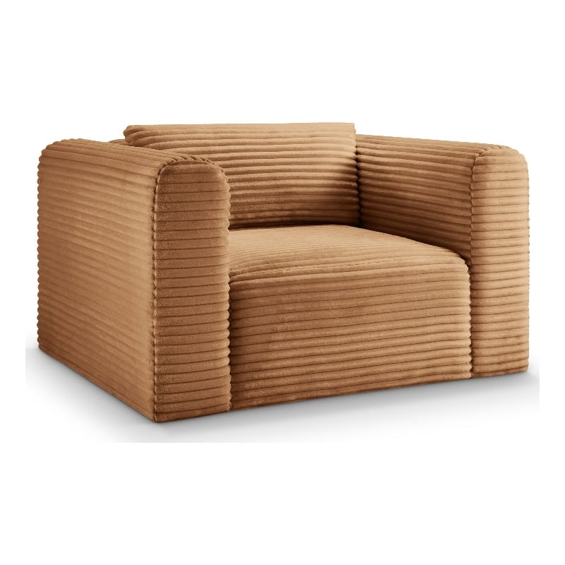 Meridian Furniture Shaggy Saddle Corduroy Performance Fabric Arm Chair