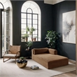 Meridian Furniture Shaggy Saddle Corduroy Performance Fabric Chaise
