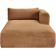 Meridian Furniture Shaggy Saddle Corduroy Performance Fabric Chaise