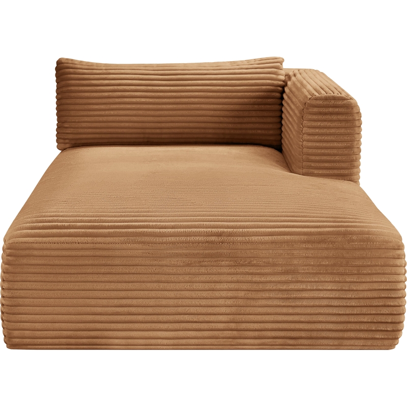 Meridian Furniture Shaggy Saddle Corduroy Performance Fabric Chaise