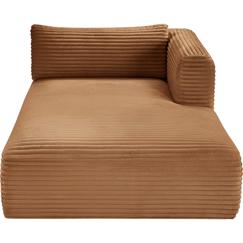 Meridian Furniture Shaggy Saddle Corduroy Performance Fabric Chaise
