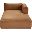 Meridian Furniture Shaggy Saddle Corduroy Performance Fabric Chaise