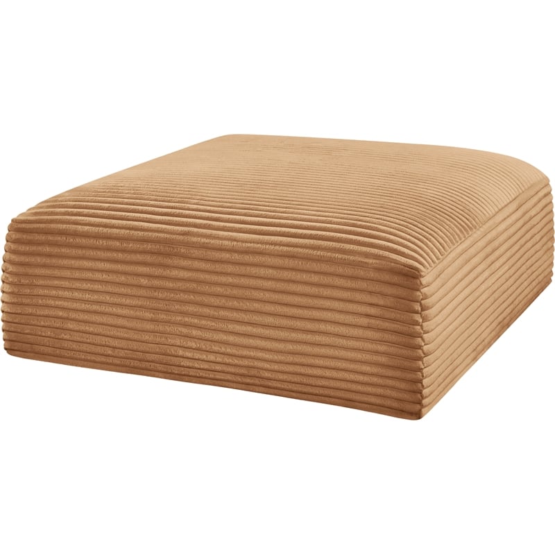 Meridian Furniture Shaggy Saddle Corduroy Performance Fabric Ottoman