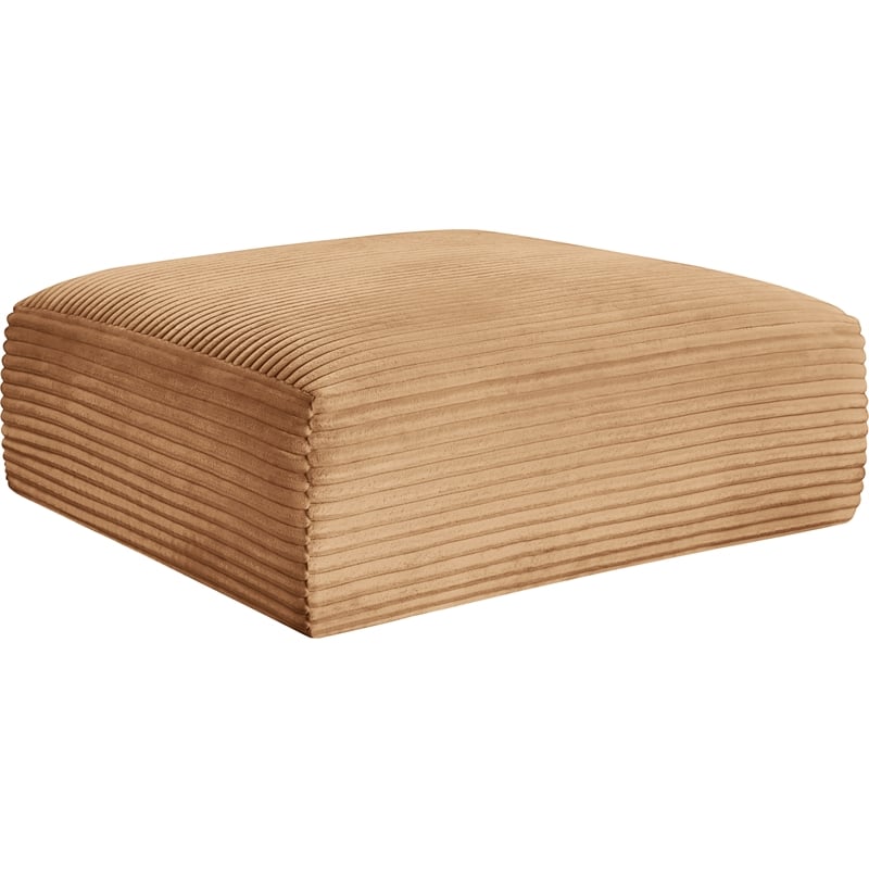 Meridian Furniture Shaggy Saddle Corduroy Performance Fabric Ottoman