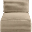 Meridian Furniture Shaggy Taupe Corduroy Performance Fabric Armless Chair