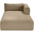 Meridian Furniture Shaggy Taupe Corduroy Performance Fabric Chaise