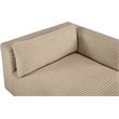 Meridian Furniture Shaggy Taupe Corduroy Performance Fabric Chaise