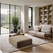 Meridian Furniture Shaggy Taupe Corduroy Performance Fabric Ottoman