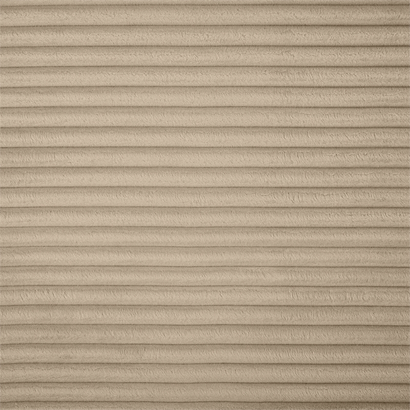 Meridian Furniture Shaggy Taupe Corduroy Performance Fabric Ottoman