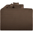 Meridian Furniture 4-Piece Brown Corduroy Performance Fabric Modular Sofa