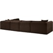 Meridian Furniture 5-Piece Brown Corduroy Performance Fabric Modular Sectional