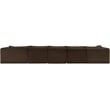 Meridian Furniture 5-Piece Brown Corduroy Performance Fabric Modular Sectional
