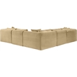 Meridian Furniture 5-Piece Camel Corduroy Performance Fabric Modular Sectional