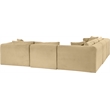 Meridian Furniture 5-Piece Camel Corduroy Performance Fabric Modular Sectional