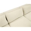 Meridian Furniture 4-Piece Cream Corduroy Performance Fabric Modular Sofa