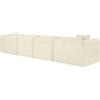 Meridian Furniture 4-Piece Cream Corduroy Performance Fabric Modular Sofa