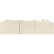 Meridian Furniture 4-Piece Cream Corduroy Performance Fabric Modular Sectional