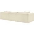 Meridian Furniture 4-Piece Cream Corduroy Performance Fabric Modular Sectional