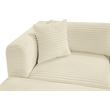 Meridian Furniture 4-Piece Cream Corduroy Performance Fabric Modular Sectional