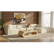 Meridian Furniture 4-Piece Cream Corduroy Performance Fabric Modular Sectional