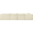 Meridian Furniture 4-Piece Cream Corduroy Performance Fabric Modular Sectional