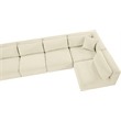 Meridian Furniture 5-Piece Cream Corduroy Performance Fabric Modular Sectional