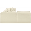 Meridian Furniture 5-Piece Cream Corduroy Performance Fabric Modular Sectional